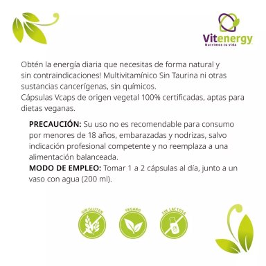 SUPLEMENTO ALIMENTICIO VITENERGY NATURAL ENERGY PLUS COMPLEJO B + ENERGIZANTE 100% NATURAL - 3