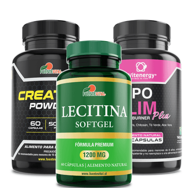 SUPLEMENTO ALIMENTICIO VITENERGY CREATINA + LIPO SLIM BLOQUEADOR CARBOHIDRATOS + LECITINA DE SOYA - 1