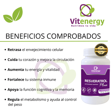 RESVERATROL 100% ANTIOXIDANTE NATURAL ALTA PUREZA - PACK X3 - 2
