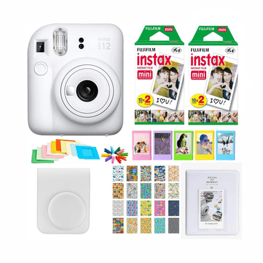 SET CÁMARA INSTANTÁNEA FUJI FILM INSTAX MINI 12 + 40 FOTOS ESTUCHE ÁLBUM Y MUCHO MÁS - 1