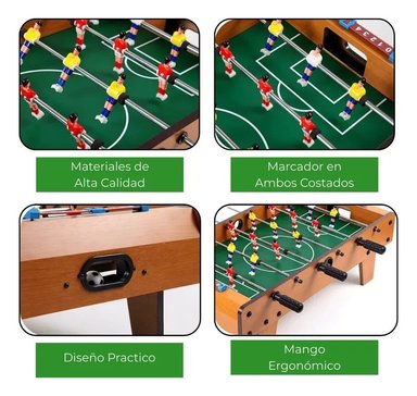 TACA TACA DE MADERA NIÑOS CON PATAS MESA DE FUTBOL - 3