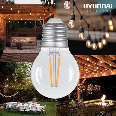 GUIRNALDA TERRAZA PATIO AMP INCLUIDAS 10 MTR HYUNDAI FRIO S14 4W - AMP G45 2W 6500K-FRIO - 4