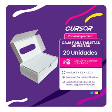 CAJA PARA TARJETAS DE VISITAS PRESENTACION 20 CAJAS - 5