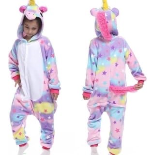 PIJAMA UNISEX BJ HOGAR VIOLETA UNICORNIO ESTRELLA TALLA 140CM 11_12 - 1