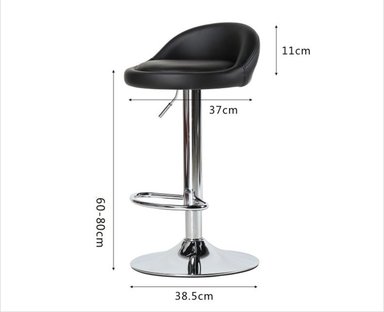 SILLA PISO BAR BJ HOGAR NEGRO ALTURA REGULABLE TABURETE - 2