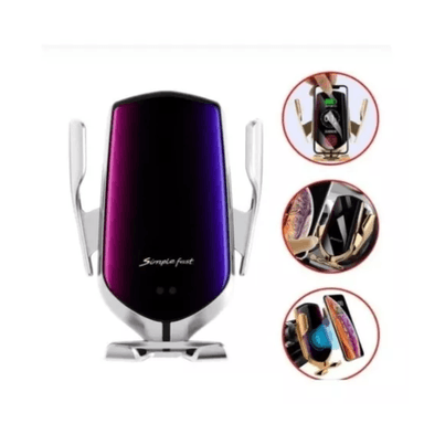 SOPORTE CELULAR AUTO GOSHGG CARGADOR INALAMBRICO RAPIDO S5 - 1
