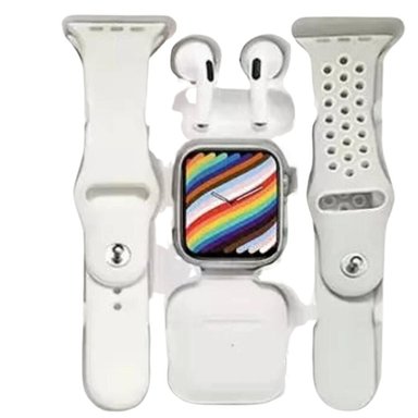 COMBO SMARTWATCH GOSHGG T55 PRO MAX BLANCO + AUDIFONOS INALAMBRICOS - 1