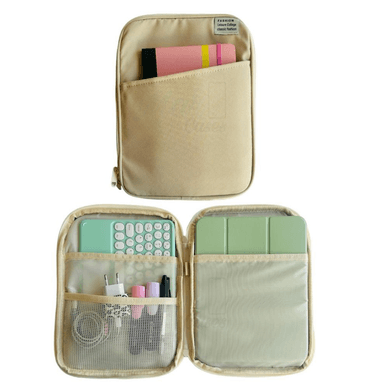 FUNDA BOLSO MULTIFUNCIONAL PARA TABLET IPAD 11 PULGADAS CREMA - 1
