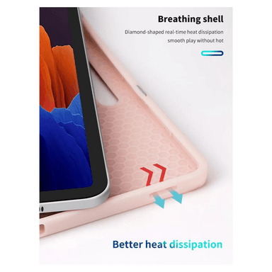 FUNDA CARCASA CON RANURA PARA SAMSUNG TAB S9 PLUS 12.4 S9+ ROSADO - 4