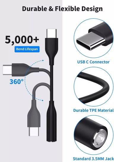 ADAPTADOR TIPO C | JACK AUDIO 3.5 PARA SAMSUNG S20 S21 FE - 4