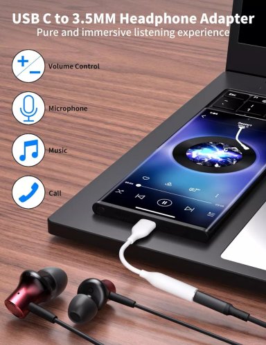 ADAPTADOR TIPO C | JACK AUDIO 3.5 PARA SAMSUNG S20 S21 FE - 5