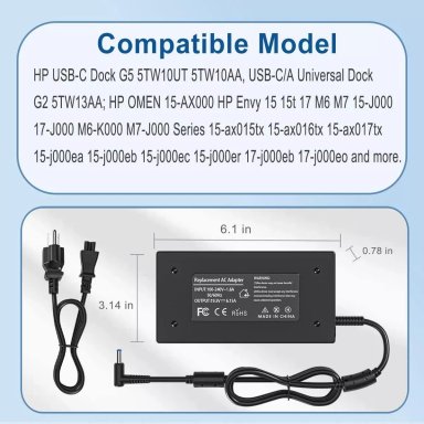 CARGADOR PARA NOTEBOOK HP OMEN 15-AX001LA SERIES (120W) - 5