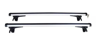 BARRA PORTAEQUIPAJE UNIVERSAL ALUMINIO 120 CMS + LLAVE - 2