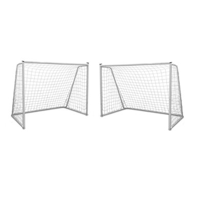 PACK 2 ARCOS AUCKLAND OUTDOOR METAL FUTBOL ICO NIÑO CON RED 200X150 CM - 1