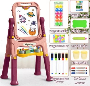 PIZARRA DOBLE MAGNETICA PARA NIÑOS TABLERO DE DIBUJO 35PCS - 2