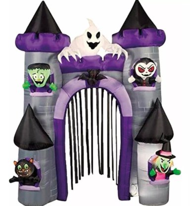 CASTILLO INFLABLE HALLOWEEN LED 270 CM - 1