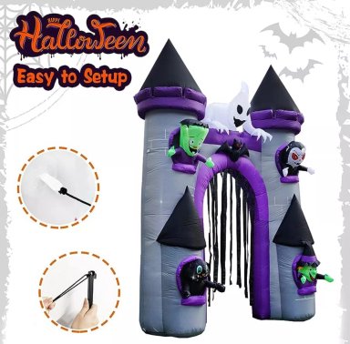CASTILLO INFLABLE HALLOWEEN LED 270 CM - 3