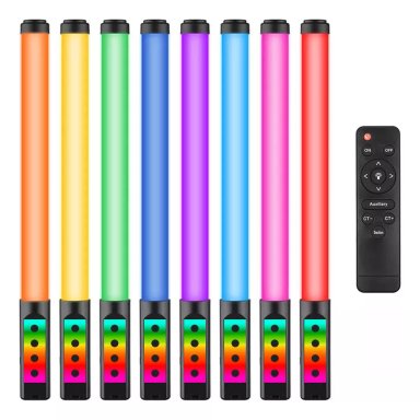 TUBO BARRA LUZ LED RGB FOTOGRAFIA CON TRIPODE 2.10CM CONTROL - 4
