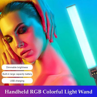 TUBO BARRA LUZ LED RGB FOTOGRAFIA CON TRIPODE 2.10CM CONTROL - 5