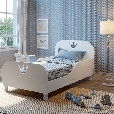 MINI CAMA KIDSCOOL MOD PRINCIPE BRILLANTE MDF BLANCO - 3