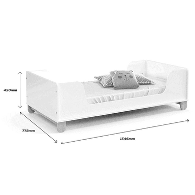 MINI CAMA KIDSCOOL ZUPI MDF BLANCO - 3