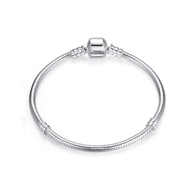 PULSERA PLATEADA PARA CHARMS O DIJES 17 CM - 1