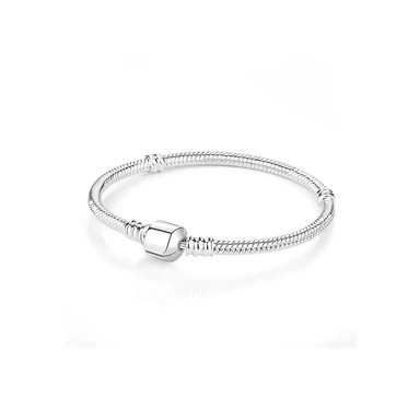 PULSERA PLATEADA PARA CHARMS O DIJES 17 CM - 2