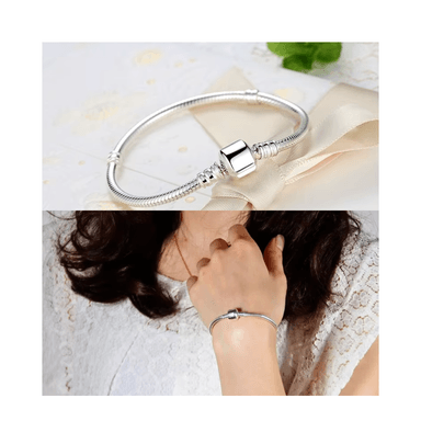 PULSERA PLATEADA PARA CHARMS O DIJES 17 CM - 4