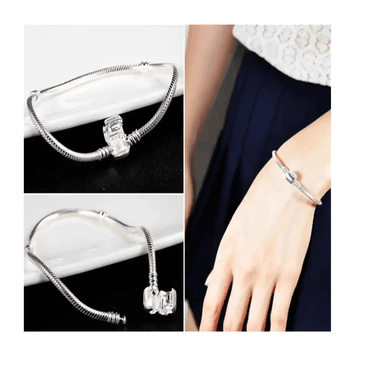 PULSERA PLATEADA PARA CHARMS O DIJES 17 CM - 5
