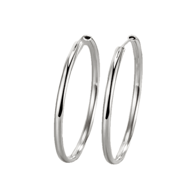 AROS PLATA ARGOLLA BORDE OVALADO 40 MM - 1