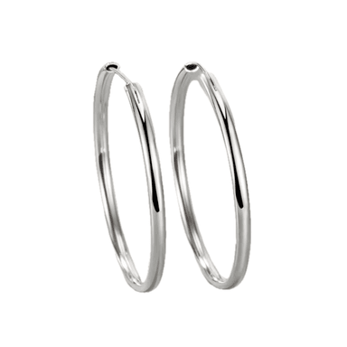 AROS PLATA ARGOLLA BORDE OVALADO 40 MM - 2