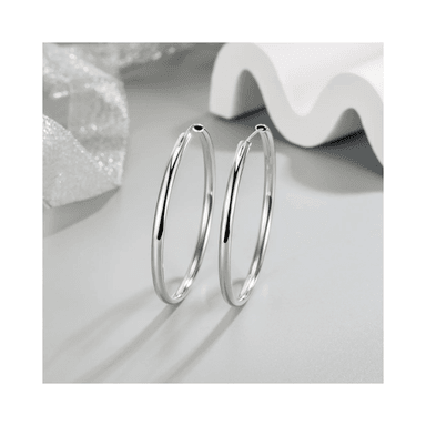 AROS PLATA ARGOLLA BORDE OVALADO 40 MM - 4