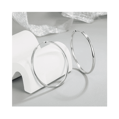 AROS PLATA ARGOLLA BORDE OVALADO 40 MM - 5