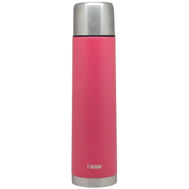 TERMO BALA 1.0L RUBBER KEEP -ROSADO - 1
