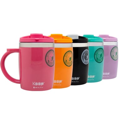 MUG TERMO COLORES 400ML KEEP -NEGRO - 4