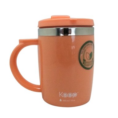 MUG TERMO COLORES 400ML KEEP - CORAL - 1