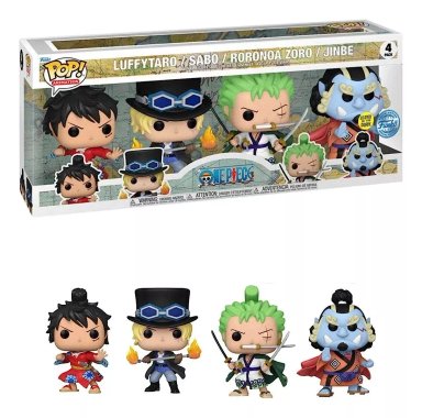 FUNKO POP NEGRO ONE PIECE 4 PACK GW EXCLUSIVO - 1