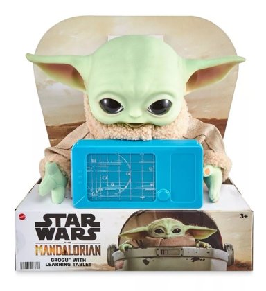 PELUCHE MATTEL STAR WARS MANDALORIAN BABY YODA CON TABLET - 1