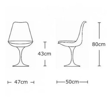SILLA COMEDOR TULIP CON BASE TULIP NÓRDICA - 2
