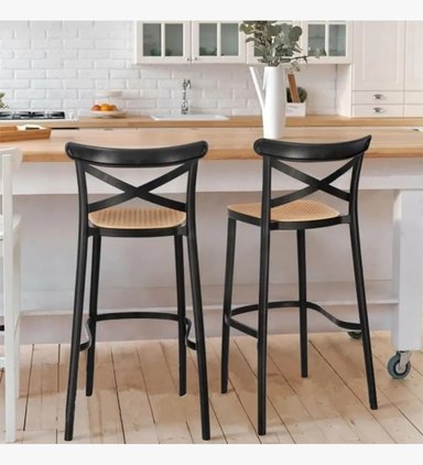 SILLA DE BAR ARIZONA (75CM) NEGRO - 3