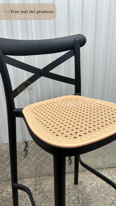 SILLA DE BAR ARIZONA (75CM) NEGRO - 7