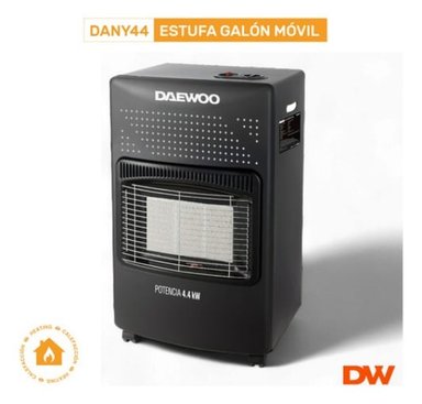 ESTUFA A GAS MOVIL DAEWOO DANY44 4.4 KW 11 A 15 KG 3 NIVELES - 1