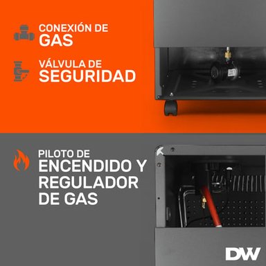 ESTUFA A GAS MOVIL DAEWOO DANY44 4.4 KW 11 A 15 KG 3 NIVELES - 4