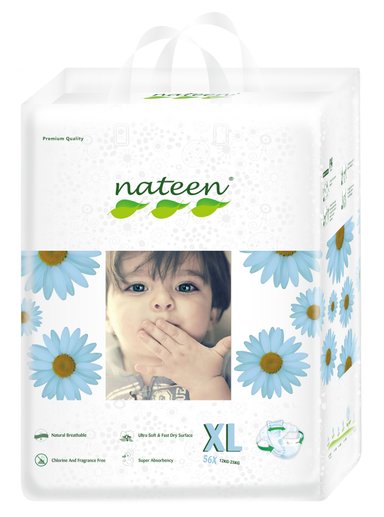 PAÑELES NATEEN ECOLÓGICOS BEBE XL 56 UNIDADES - 1