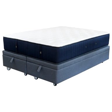 CAMA BAÚL GRIS 2 PLAZAS DIVIDIDA L200 + COLCHÓN CIC PREMIUM + RUEDAS DELUXE - 1