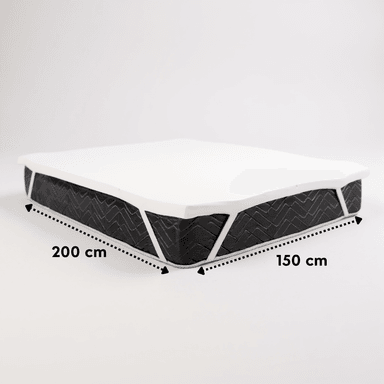 SOBRE COLCHON TOPPER DE ESPUMA VISCO ELASTICA DE 2 PLAZAS 200 CM - 1