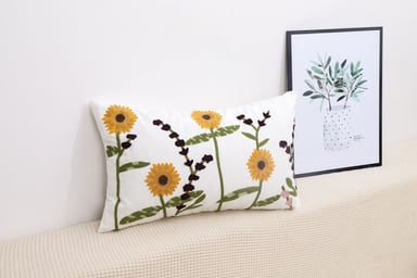 FUNDA COJÍN HOMESTORE BORDADA MARAVILLAS 50 X 30 CM MULTICOLOR - 2