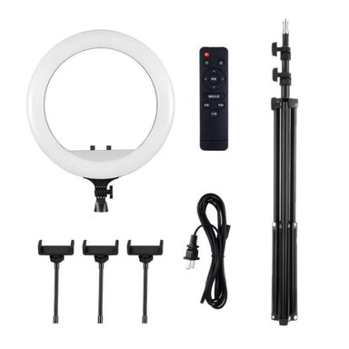 ARO DE LUZ TRIPLE CON TRIPODE EXTENSIBLE SOPORTE CELULAR 56 CM - 3