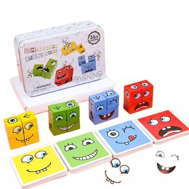 PUZZLE BLOQUES DE MADERA EXPRESIÓN JUEGO - 1