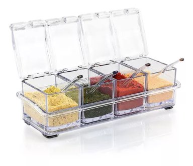 CAJA ORGANIZADOR CONDIMENTOS DE 4 PIEZAS - 1